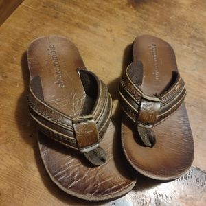 Abercrombie kids leather thong flip flops 5